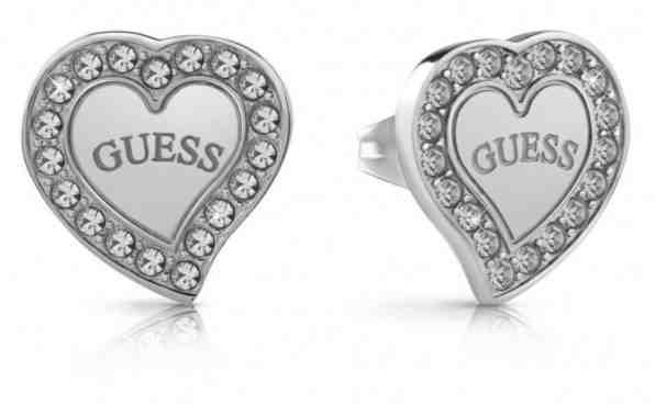 Guess Srdíčkové náušnice s krystaly UBE78054 + 2 měsíce na vrácení zboží
