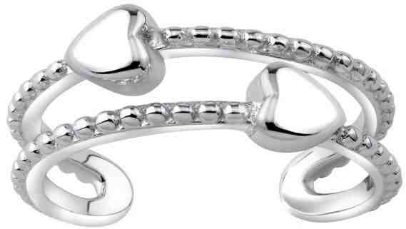 Silvego Stříbrný prsten na nohu se srdíčky JJJTR0009 + 2 měsíce na vrácení zboží