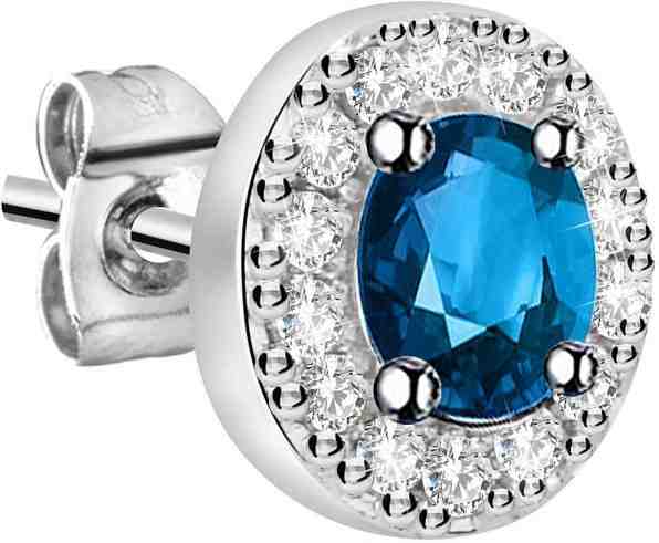 La Petite Story Single náušnice s modrým středem LPS02ARQ15 + 2 měsíce na vrácení zboží