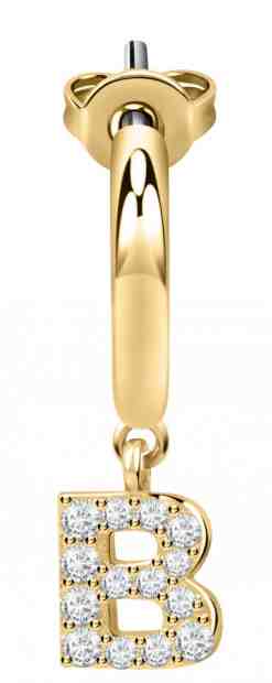 La Petite Story Single půlkruhová náušnice "B" LPS02ARQ48 + 2 měsíce na vrácení zboží