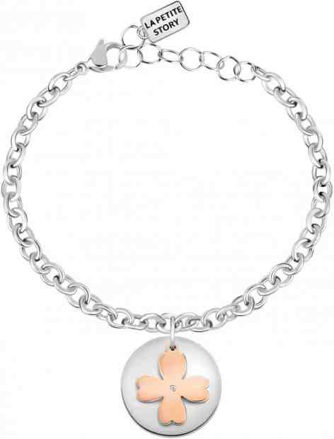 La Petite Story Bicolor náramek s ozdobou Čtyřlístek LPS05APY02 + 2 měsíce na vrácení zboží