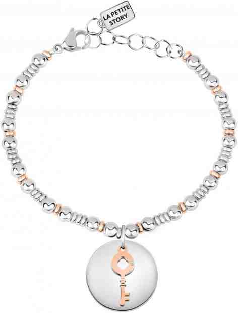 La Petite Story Bicolor náramek s ozdobou Klíček LPS05APY10 + 2 měsíce na vrácení zboží