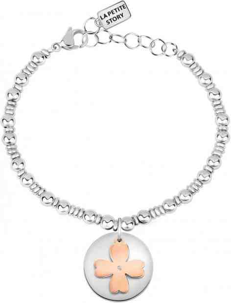 La Petite Story Bicolor náramek s ozdobou Čtyřlístek LPS05APY06 + 2 měsíce na vrácení zboží