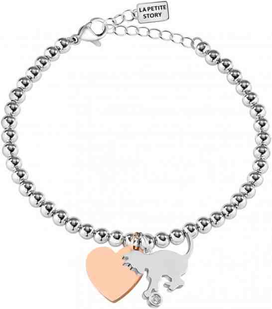 La Petite Story Bicolor náramek Kočka a Srdce LPS05AQI08 + 2 měsíce na vrácení zboží