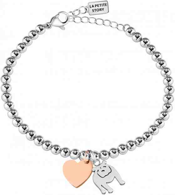 La Petite Story Bicolor náramek Pejsek a Srdce LPS05AQI06 + 2 měsíce na vrácení zboží
