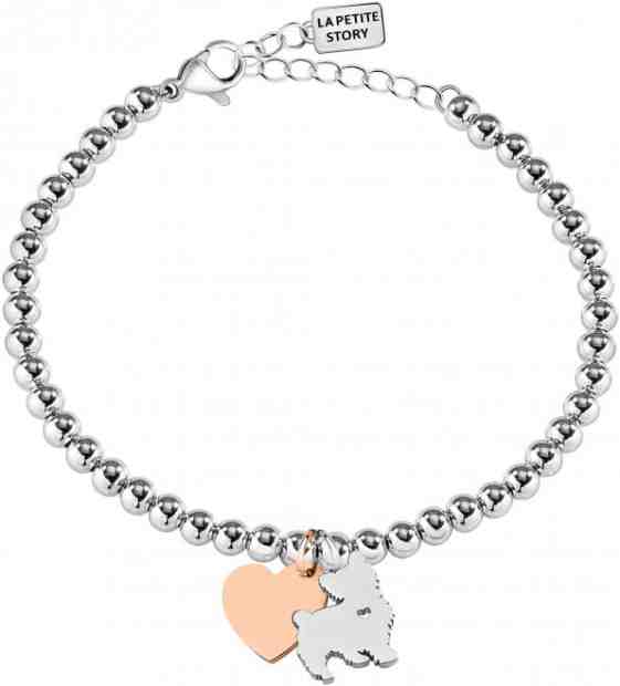 La Petite Story Bicolor náramek Pejsek a srdíčko LPS05AQI05 + 2 měsíce na vrácení zboží