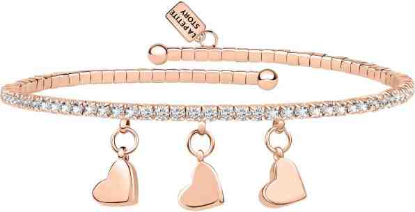 La Petite Story Třpytivý bronzový náramek se srdíčky LPS05AQC15 + 2 měsíce na vrácení zboží