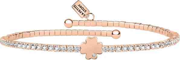 La Petite Story Bronzový náramek s krystaly pro štěstí LPS05AQC06 + 2 měsíce na vrácení zboží