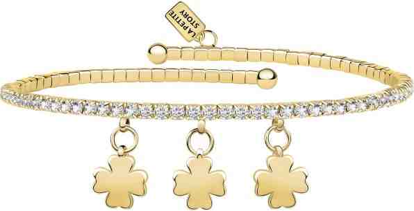 La Petite Story Třpytivý pozlacený náramek Tři čtyřlístky LPS05AQC11 + 2 měsíce na vrácení zboží