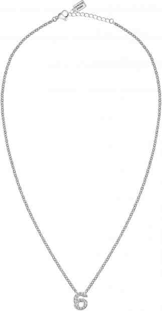 La Petite Story Ocelový náhrdelník "6" s krystaly LPS10AQK06 + 2 měsíce na vrácení zboží