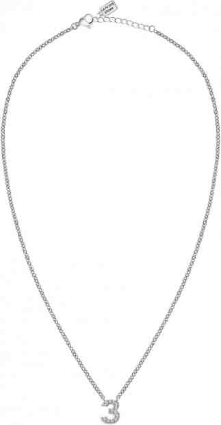 La Petite Story Třpytivý náhrdelník "3" s krystaly LPS10AQK03 + 2 měsíce na vrácení zboží
