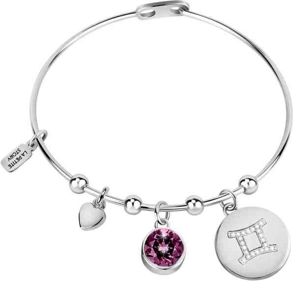 La Petite Story Elegantní pevný náramek Blíženci LPS05ARR30 + 2 měsíce na vrácení zboží