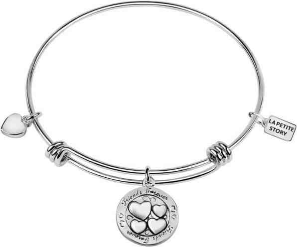 La Petite Story Ocelový pevný náramek s přívěsky LPS05ARR37 + 2 měsíce na vrácení zboží