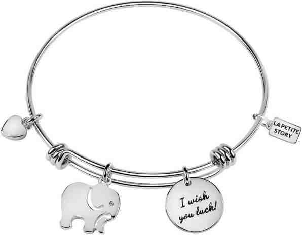 La Petite Story Ocelový pevný náramek s přívěsky LPS05ARR42 + 2 měsíce na vrácení zboží