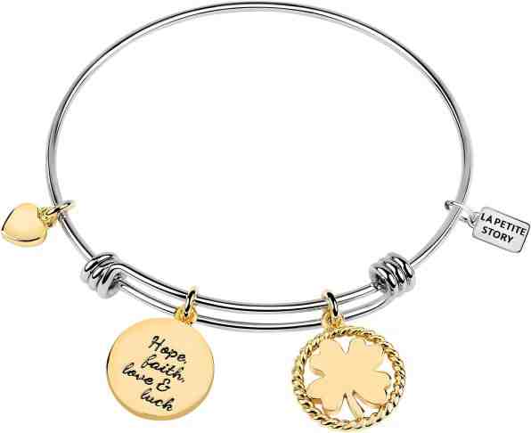 La Petite Story Ocelový pevný náramek s přívěsky LPS05ARR41 + 2 měsíce na vrácení zboží