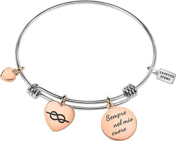 La Petite Story Ocelový náramek s bronzovými ozdobami LPS05ASD05 + 2 měsíce na vrácení zboží