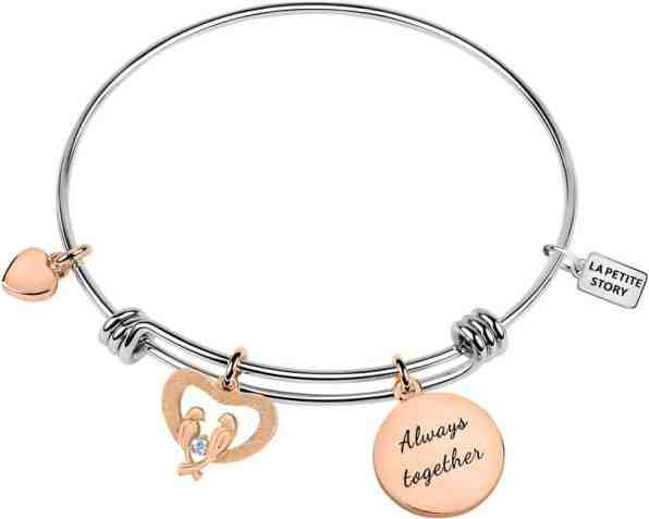 La Petite Story Ocelový náramek s bronzovými ozdobami LPS05ASD03 + 2 měsíce na vrácení zboží