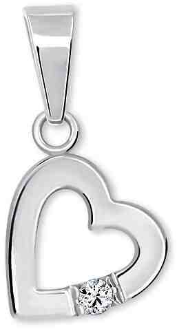 Brilio Silver Romantický přívěsek Srdce s krystalem 446 001 00367 04 + 2 měsíce na vrácení zboží