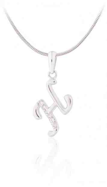 JVD Stříbrný přívěsek s krystaly "H" SVLP0364XH2BI0H + 2 měsíce na vrácení zboží