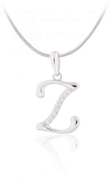 JVD Stříbrný přívěsek s krystaly "Z" SVLP0364XH2BI0Z + 2 měsíce na vrácení zboží