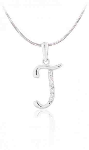 JVD Stříbrný přívěsek s krystaly "J" SVLP0364XH2BI0J + 2 měsíce na vrácení zboží