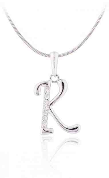 JVD Stříbrný přívěsek s krystaly "K" SVLP0364XH2BI0K + 2 měsíce na vrácení zboží