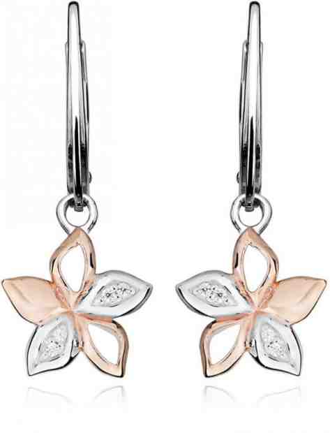 JVD Stříbrné bicolor náušnice Kytičky SVLE0220SH8BK00 + 2 měsíce na vrácení zboží