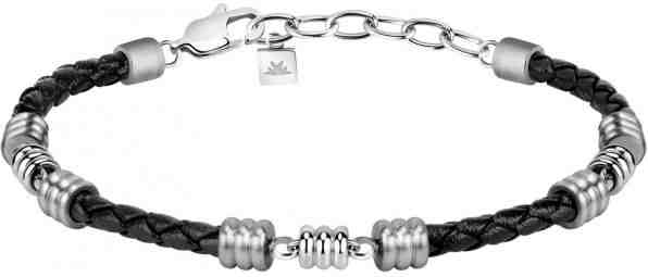 Morellato Černý kožený náramek Cross SKR55 + 2 měsíce na vrácení zboží