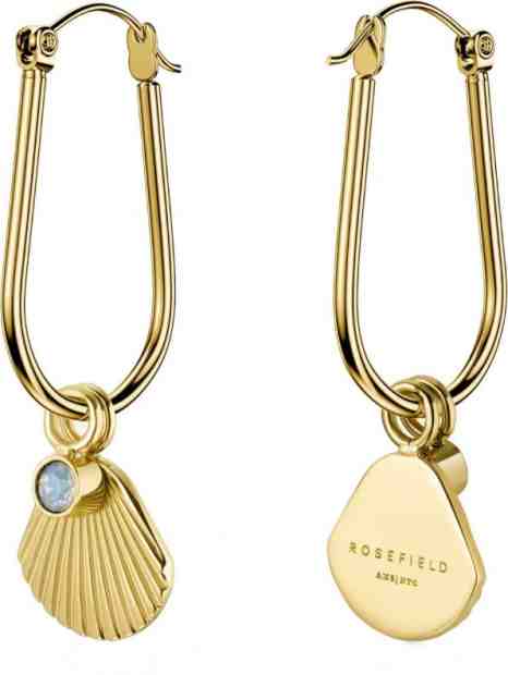 Rosefield Ocelové náušnice s mušlí Raye JPHSCG-J258 + 2 měsíce na vrácení zboží