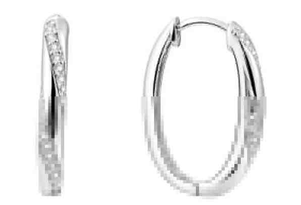 Beneto Stříbrné náušnice kruhy AGUC187 + 2 měsíce na vrácení zboží