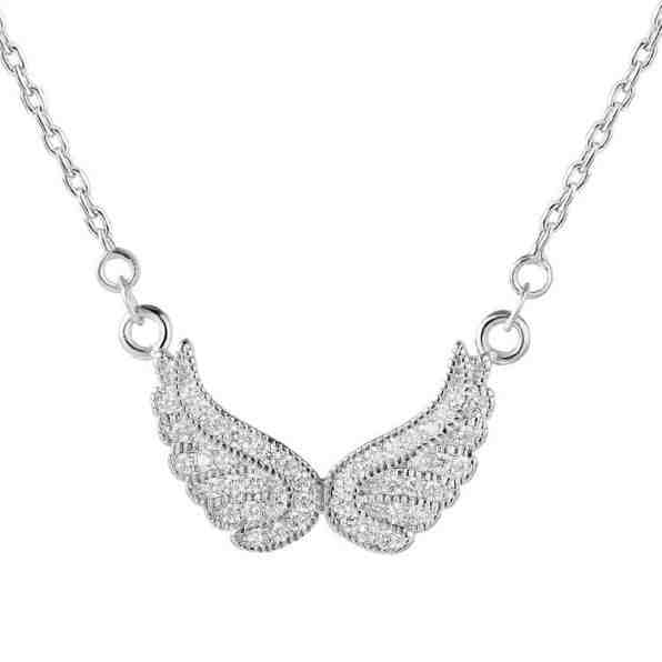 Beneto Stříbrný náhrdelník s křídly AGS194/47 + 2 měsíce na vrácení zboží