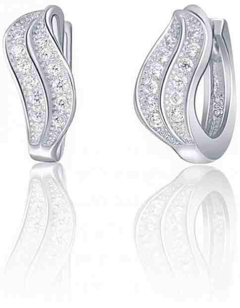 JVD Třpytivé stříbrné náušnice SVLE0569XD5BI00 + 2 měsíce na vrácení zboží