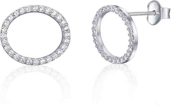 JVD Třpytivé stříbrné náušnice SVLE0570XD5BI00 + 2 měsíce na vrácení zboží