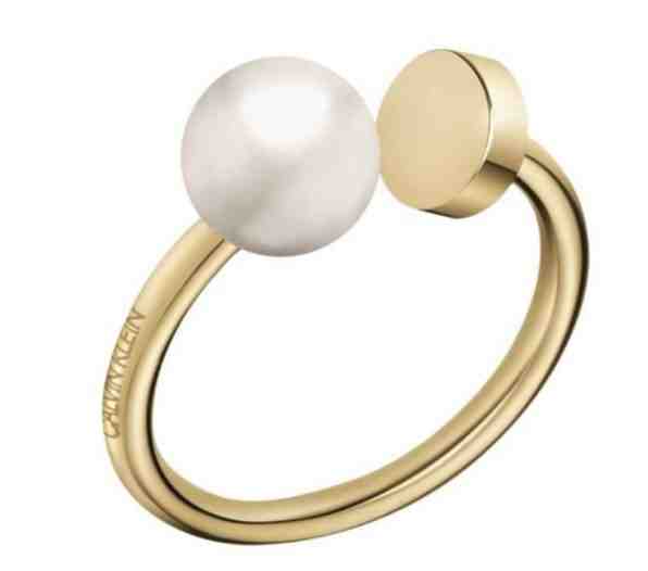 Calvin Klein Otevřený pozlacený prsten Bubbly KJ9RJR1401 57 mm + 2 měsíce na vrácení zboží