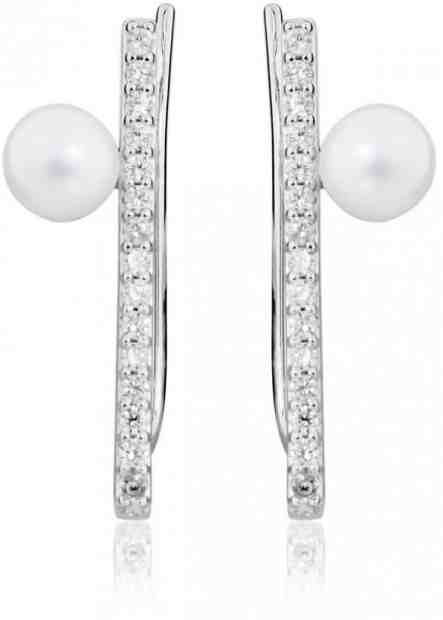 JVD Lemující stříbrné náušnice s pravými perlami SVLE0412XH8P100 + 2 měsíce na vrácení zboží