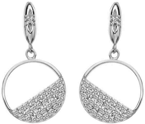 Hot Diamonds Stříbrné kruhové náušnice s diamanty Horizon Topaz DE621 + 2 měsíce na vrácení zboží