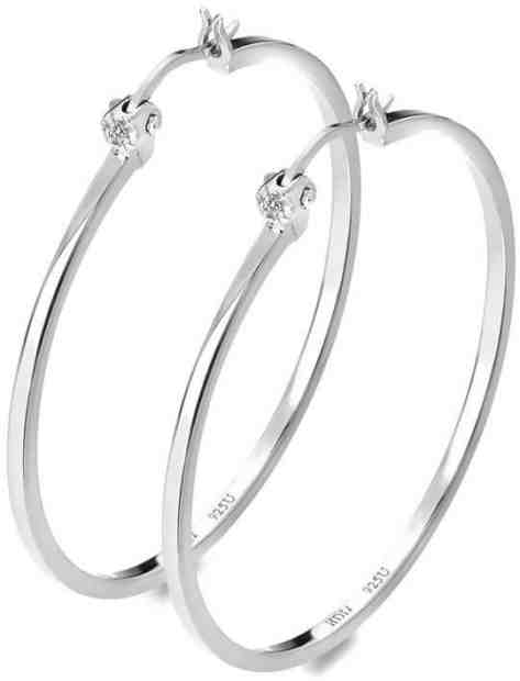 Hot Diamonds Stříbrné kruhové náušnice s diamanty Hoops DE626 + 2 měsíce na vrácení zboží