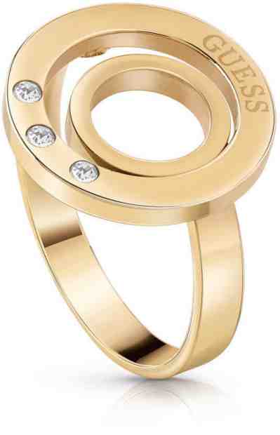 Guess Pozlacený prsten s krystaly UBR29007 53 mm + 2 měsíce na vrácení zboží