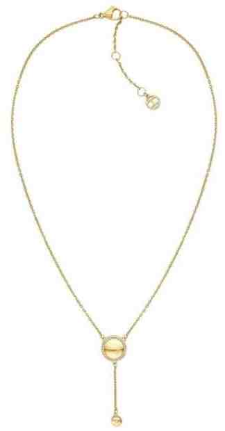 Tommy Hilfiger Stylový pozlacený náhrdelník s přívěskem TH2780181 + 2 měsíce na vrácení zboží
