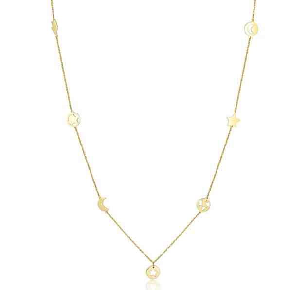 S`Agapõ Ocelový náhrdelník s ozdobami Hidden SHD02 + 2 měsíce na vrácení zboží