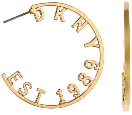 DKNY Kruhové náušnice s logem New York 5547960 + 2 měsíce na vrácení zboží