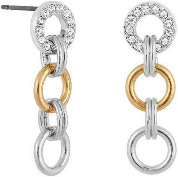 DKNY Luxusní bicolor náušnice s krystaly The City Street - In Motion 5548820 + 2 měsíce na vrácení zboží