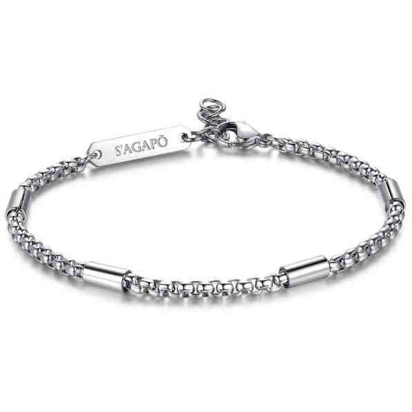 S`Agapõ Ocelový náramek Ripple SRP13 + 2 měsíce na vrácení zboží