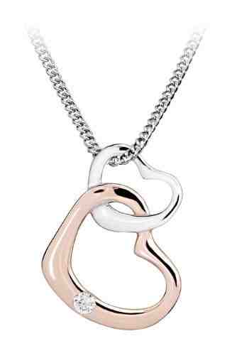 JVD Stylový stříbrný bicolor přívěsek SVLP0305SH8BK00 + 2 měsíce na vrácení zboží