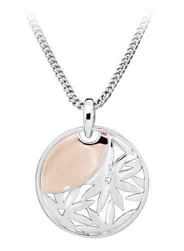 JVD Stylový stříbrný bicolor přívěsek SVLP0317SH8BK00 + 2 měsíce na vrácení zboží