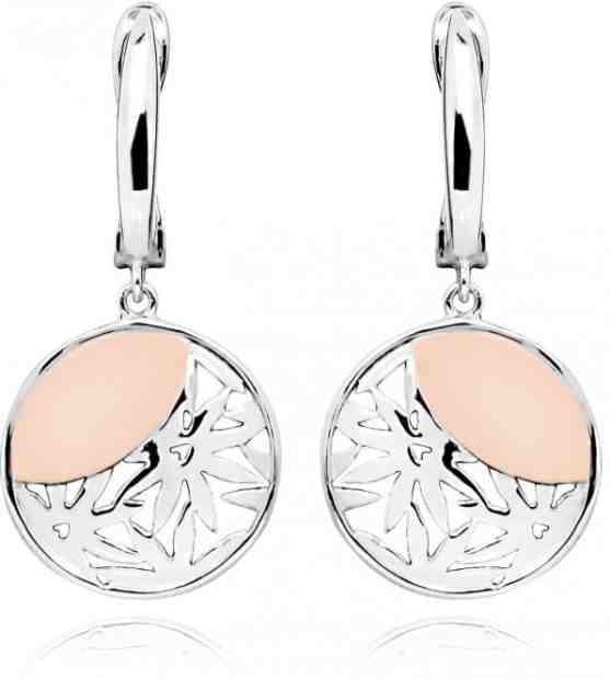 JVD Stříbrné bicolor náušnice SVLE0317SH8BK00 + 2 měsíce na vrácení zboží