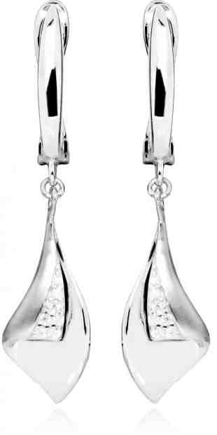 JVD Stříbrné náušnice s třpytivými zirkony SVLE0313SH8BI00 + 2 měsíce na vrácení zboží