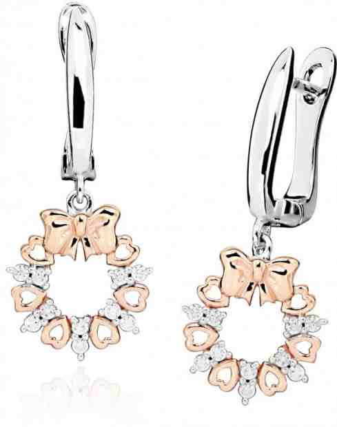 JVD Stříbrné bicolor náušnice SVLE0337SH8BK00 + 2 měsíce na vrácení zboží