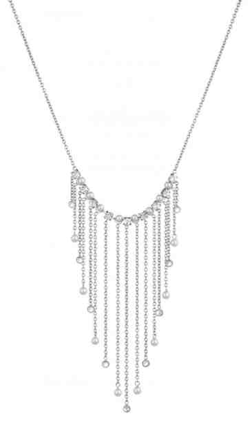 Liu.Jo Ocelový náhrdelník s řetízky a krystaly LJ1476 + 2 měsíce na vrácení zboží