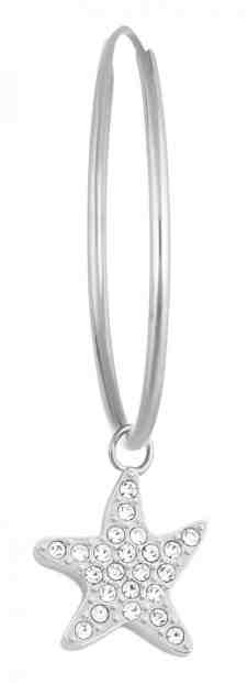 Liu.Jo Single kruhová ocelová náušnice s mořskou hvězdicí 2v1 LJ1495 + 2 měsíce na vrácení zboží